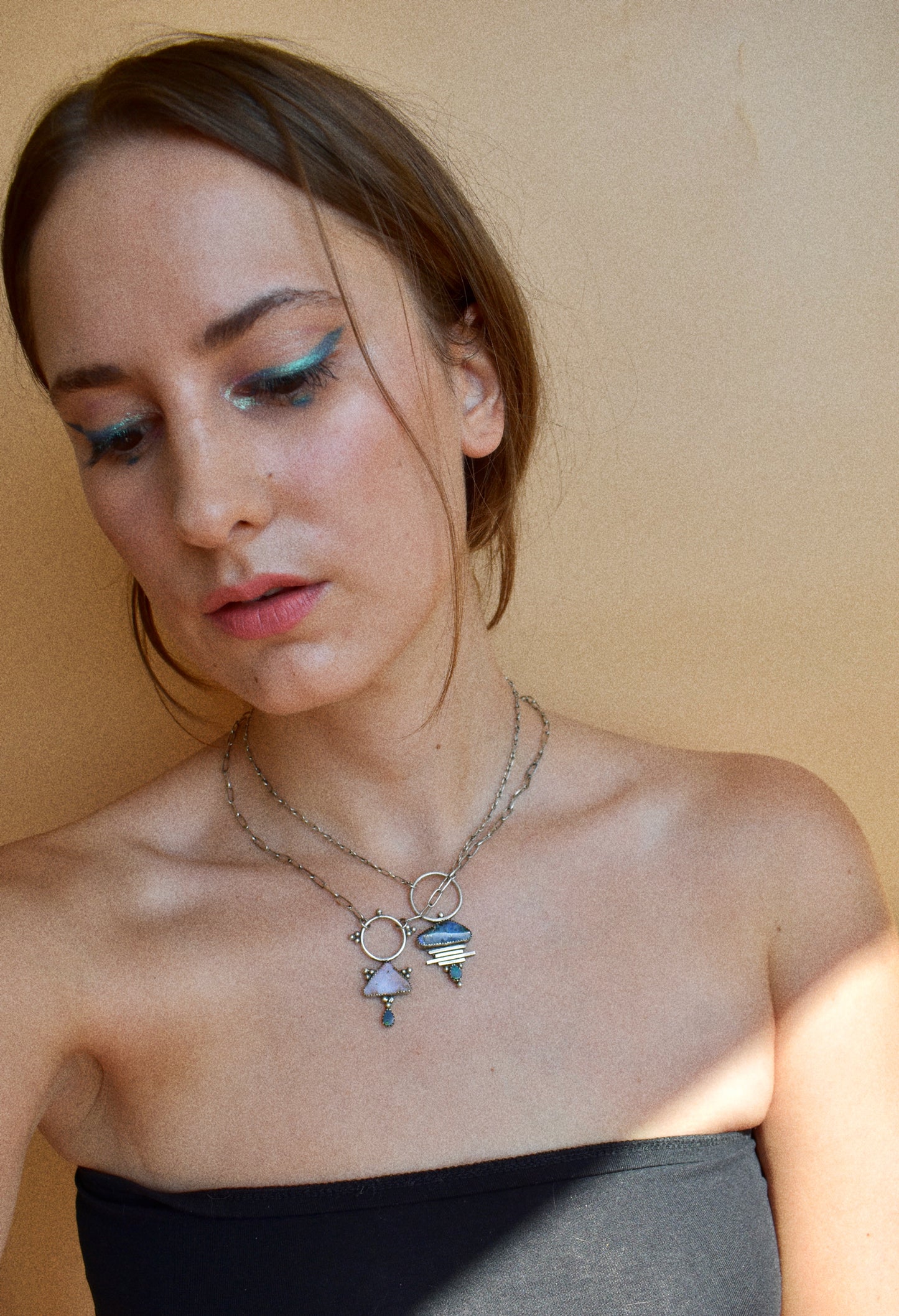 blue boulder opal talisman