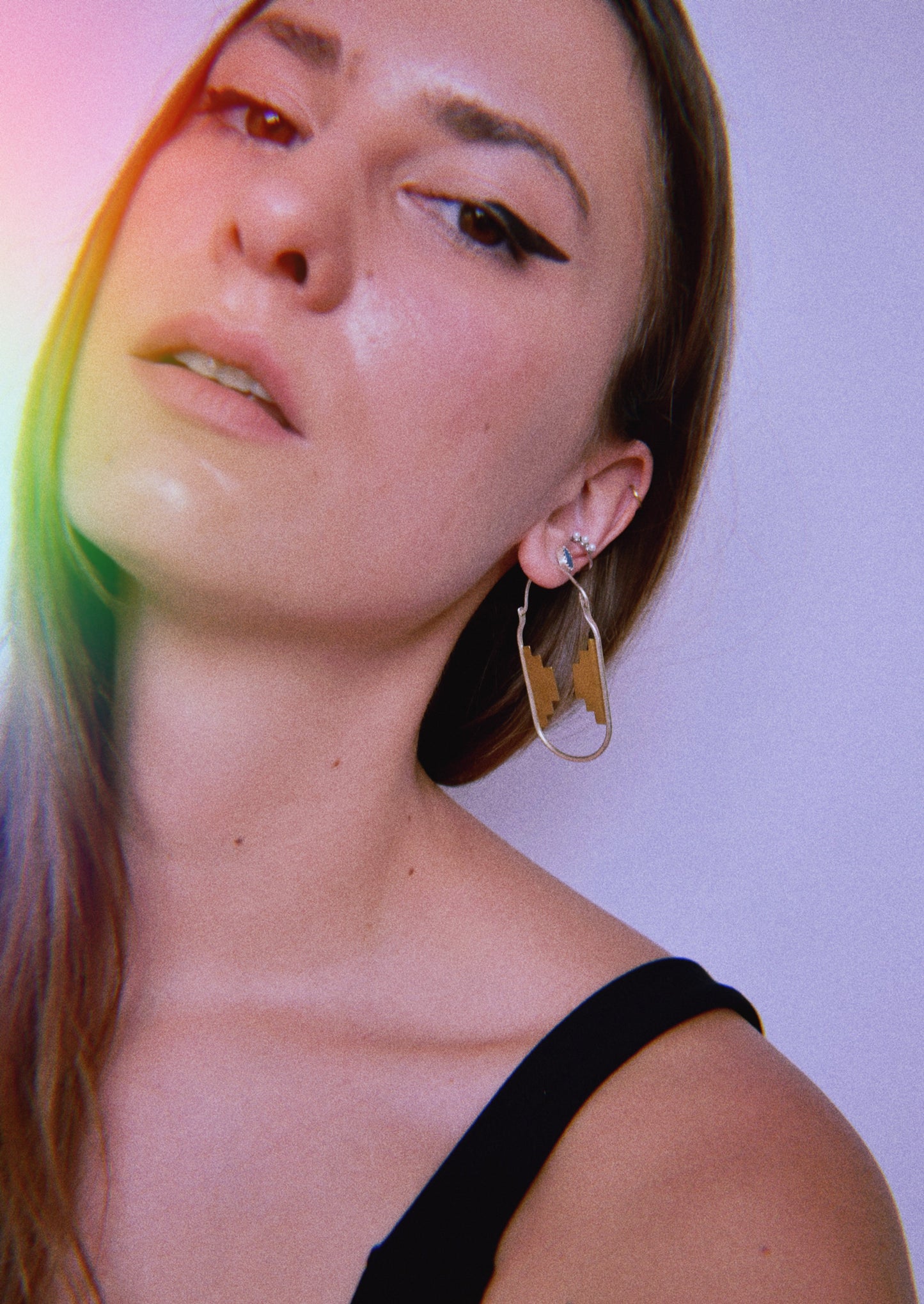 altar hoop earrings in gold & silver