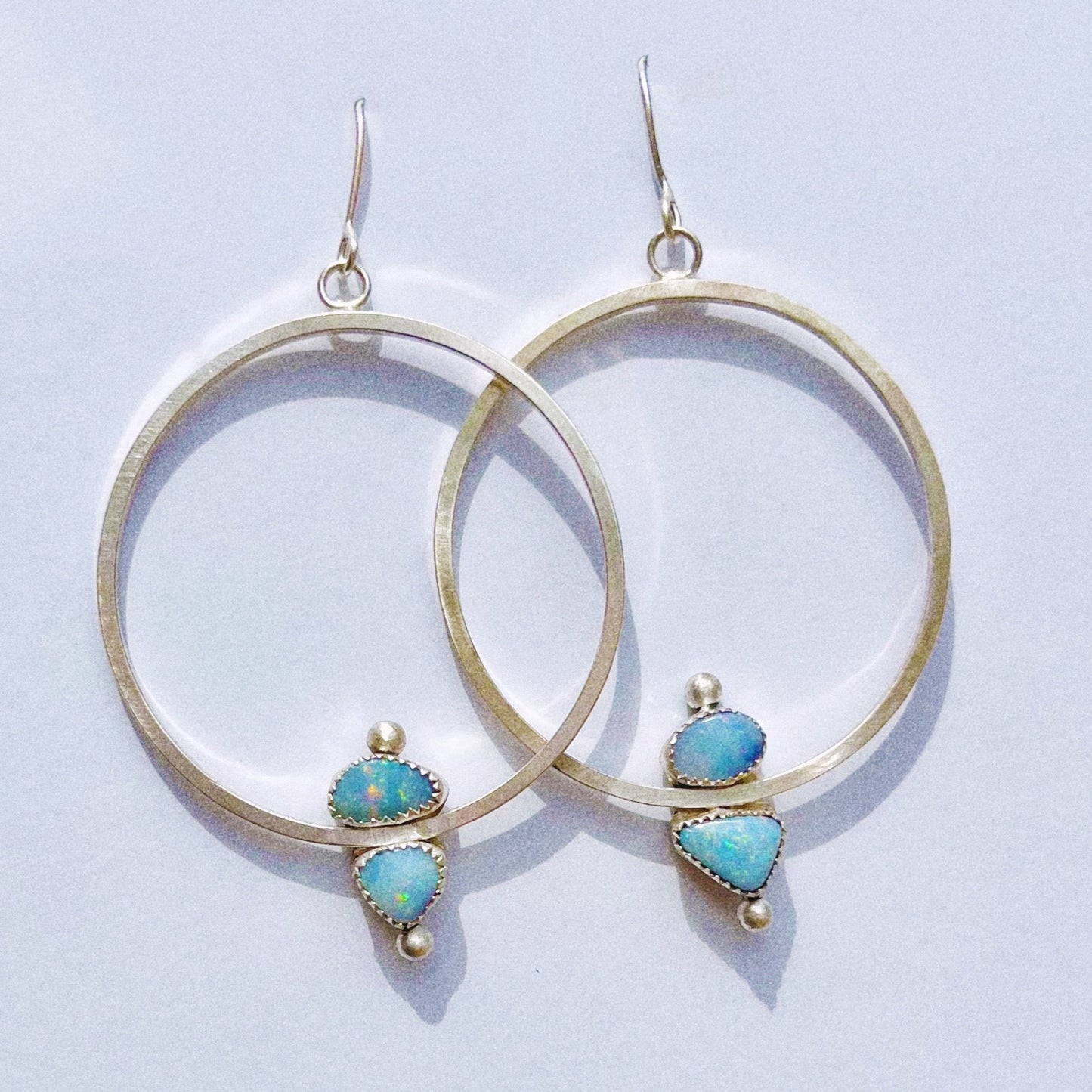 cosmic opal hoop earrings