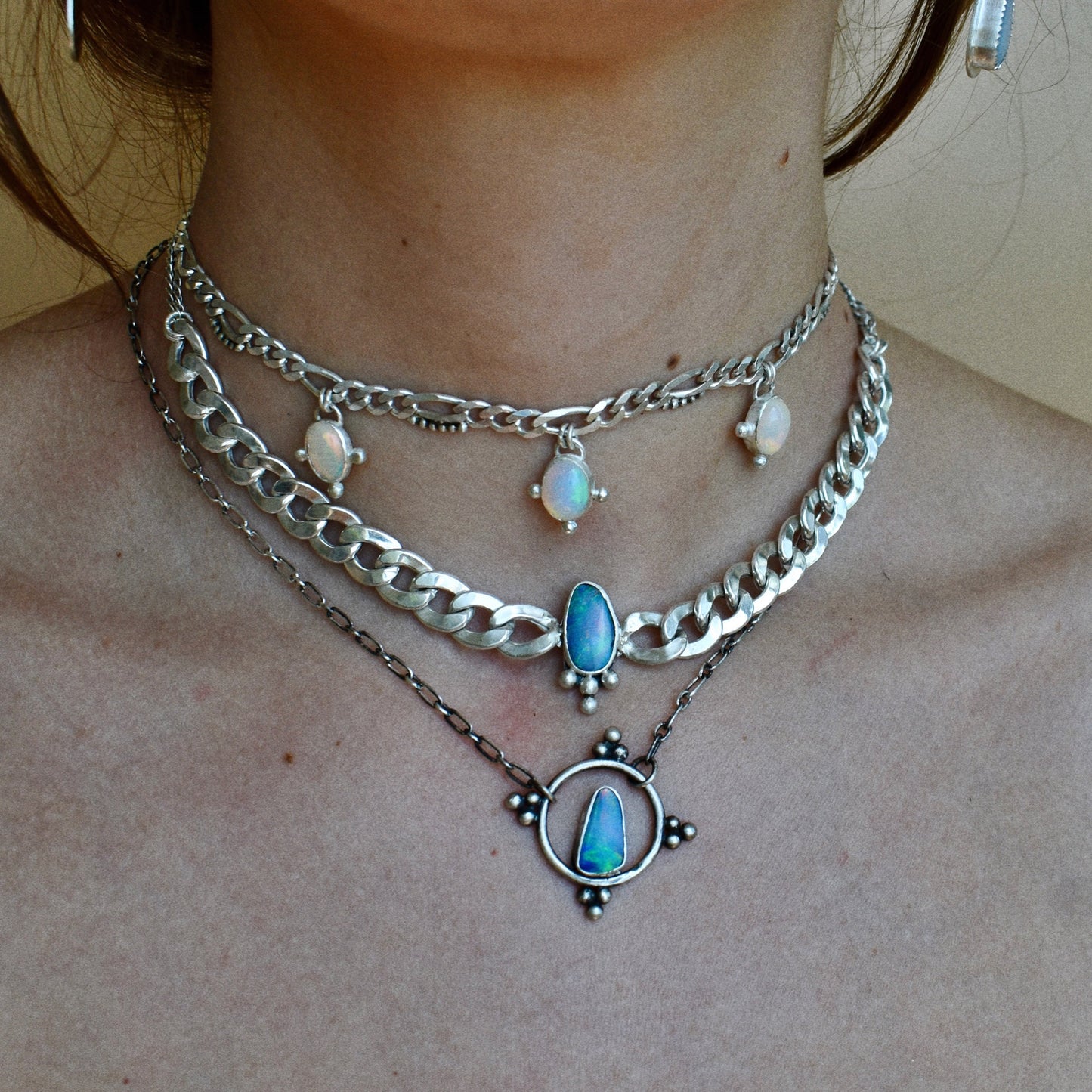 opal dots crazy ᠅ choker necklace
