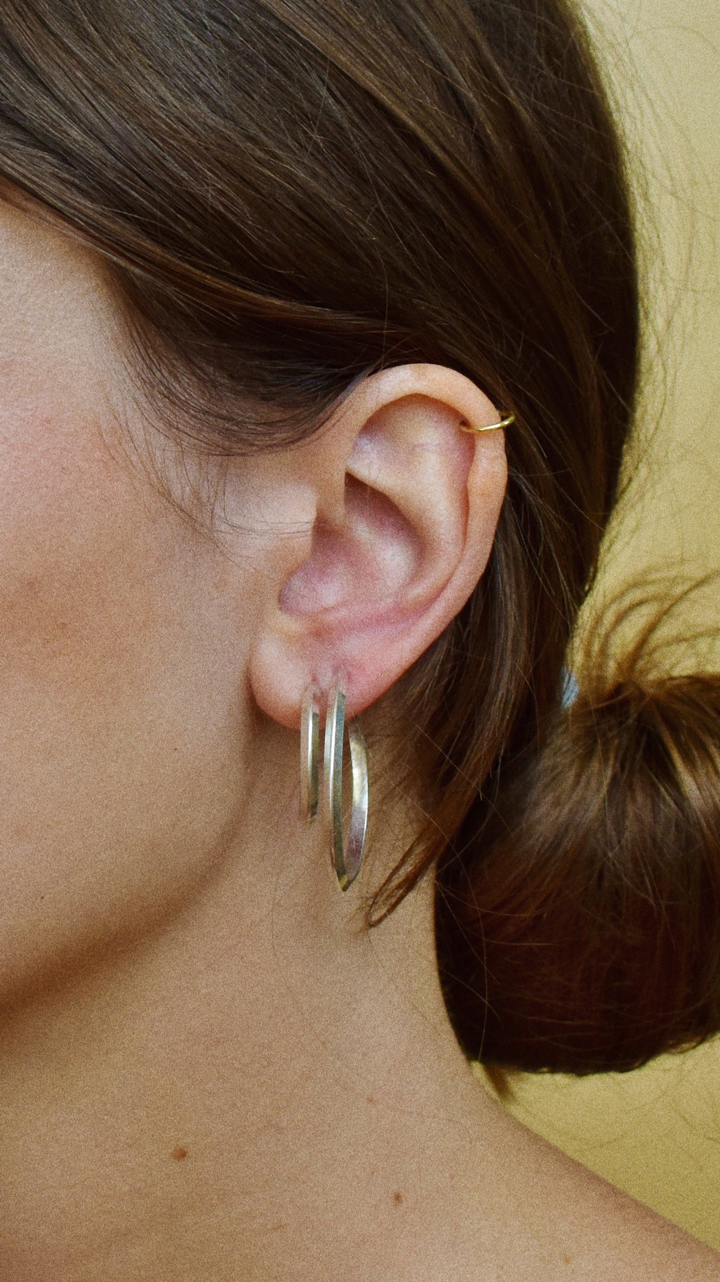 medium silver hoops