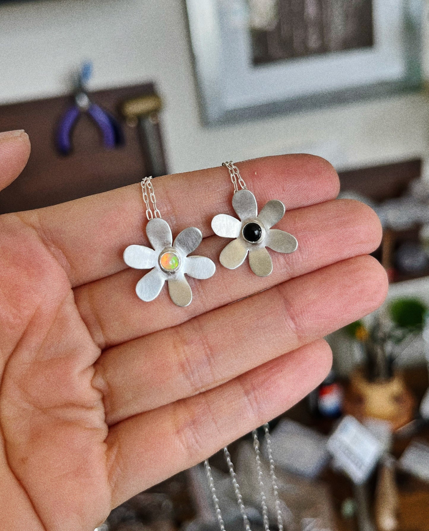 daisy baby stud earrings