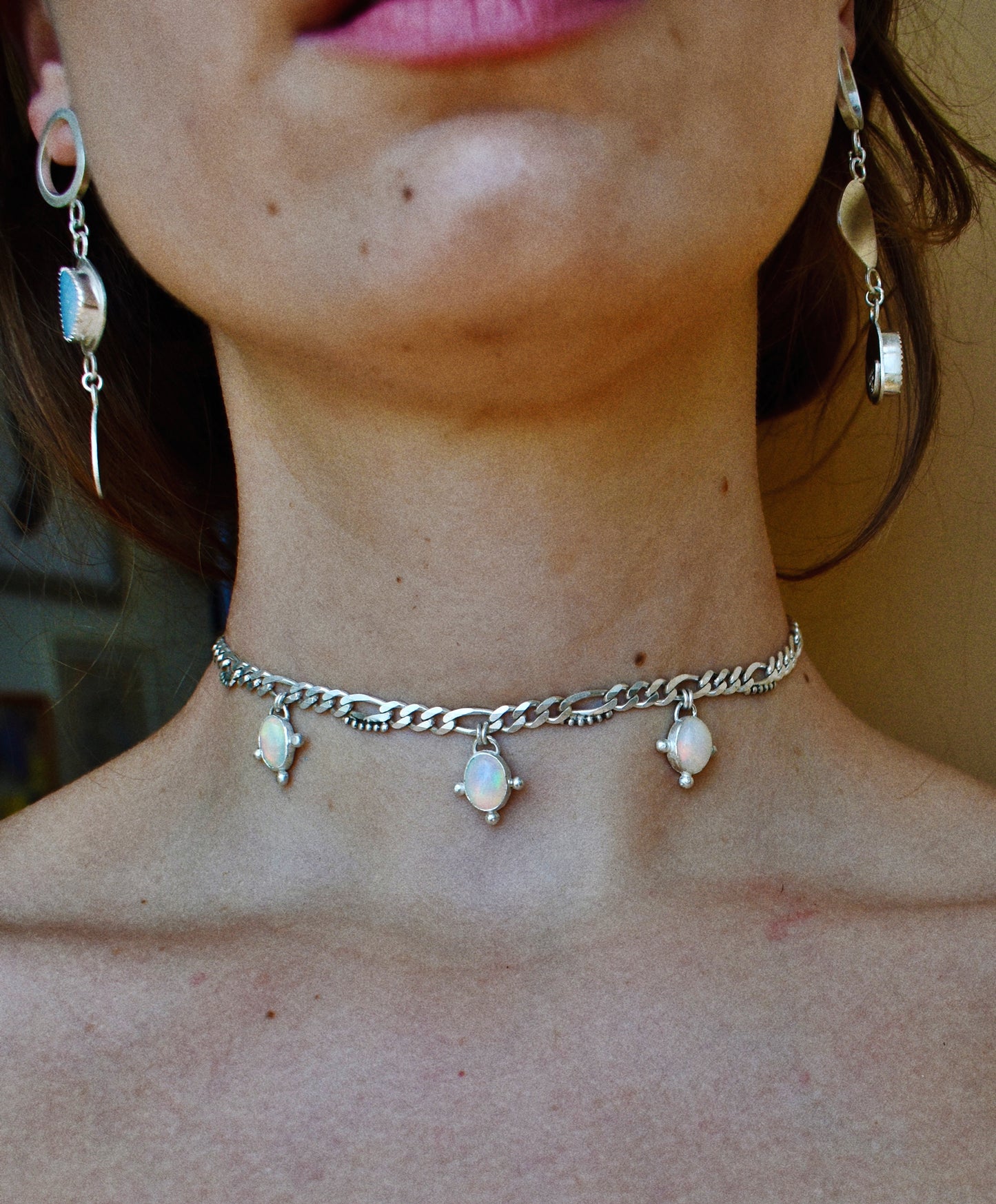 opal dots crazy ᠅ choker necklace