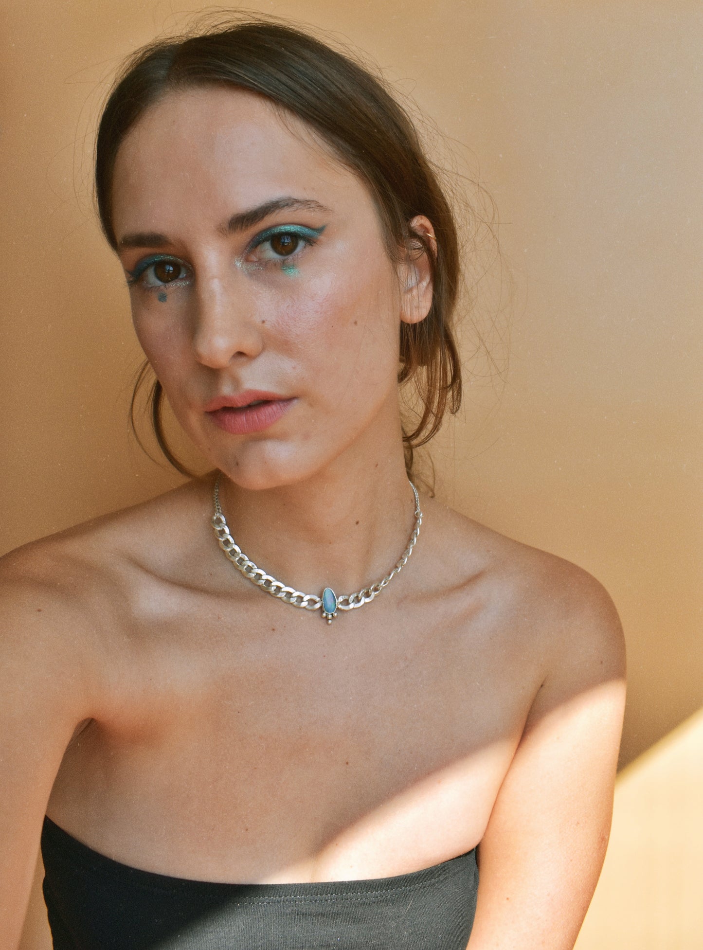 chunky australian opal necklace
