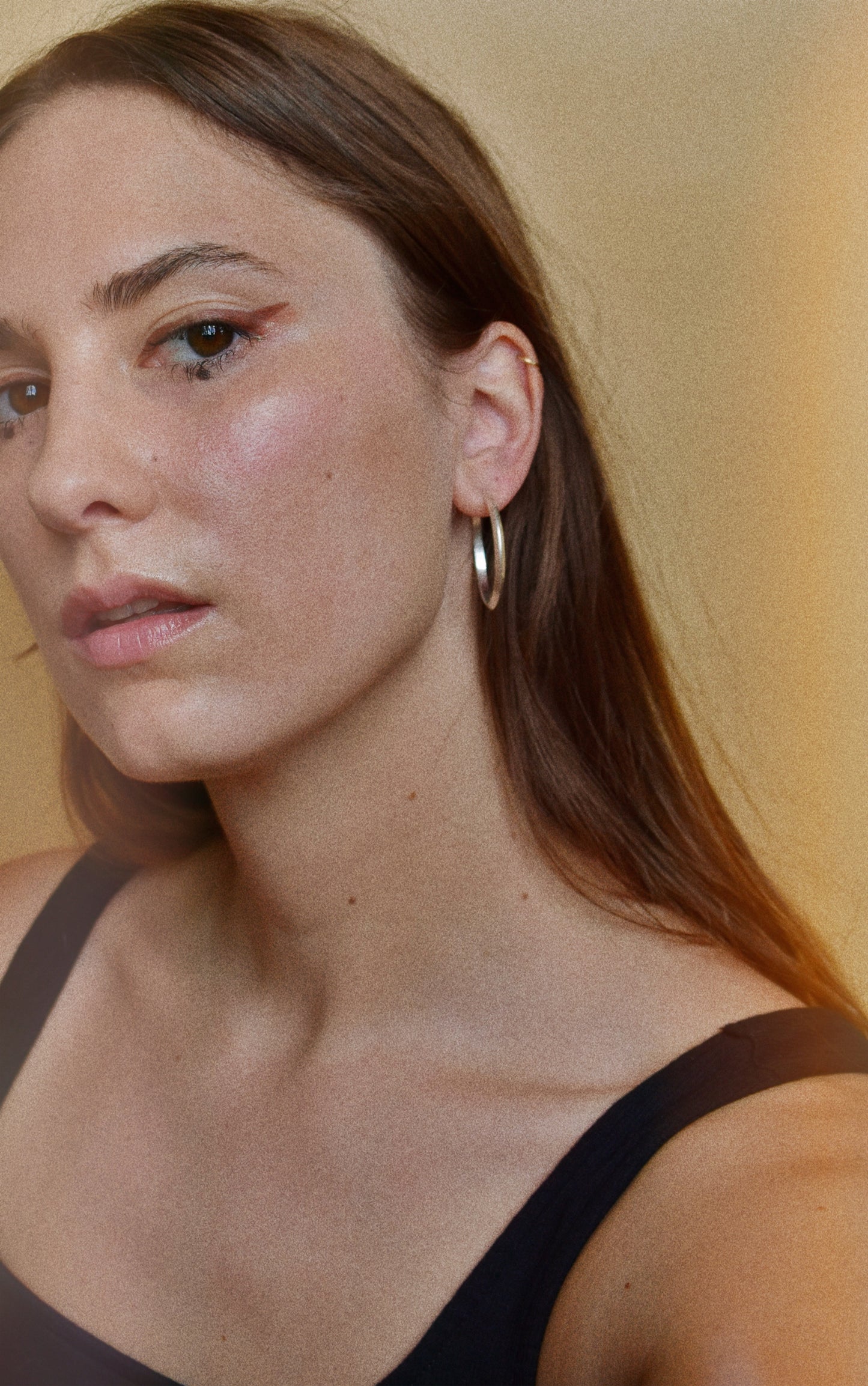 medium silver hoops