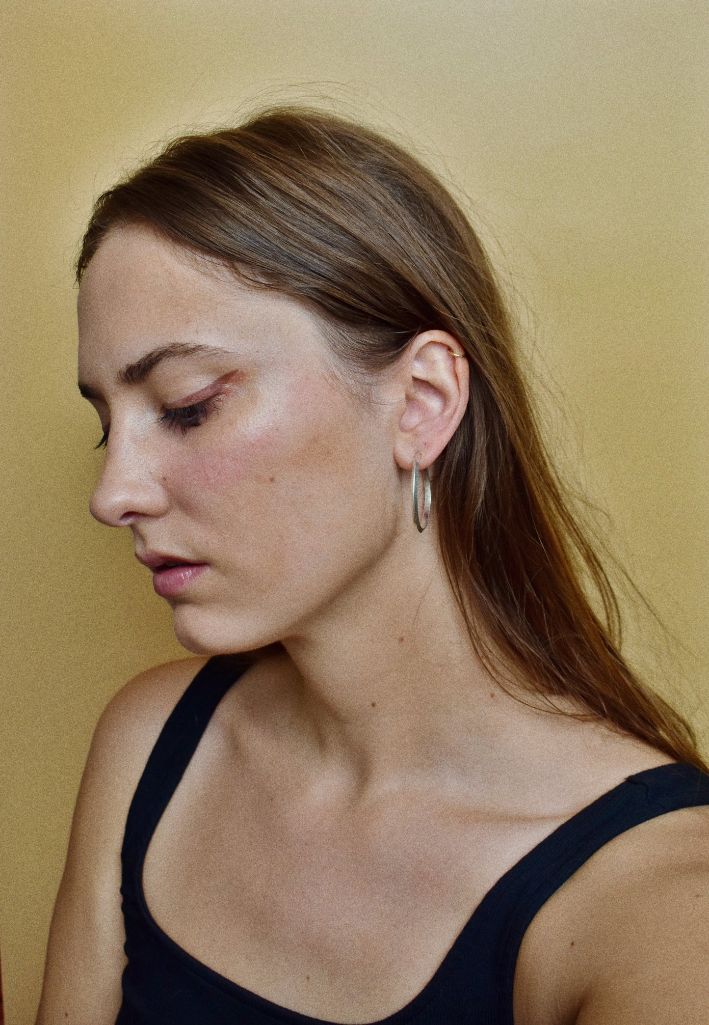 medium silver hoops