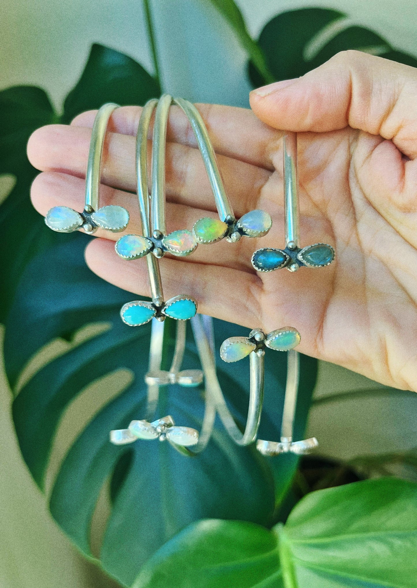 bespoke sterling silver gemstone cuff choker