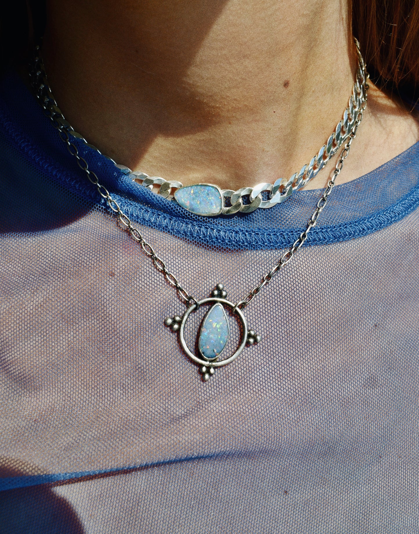 build your own australian opal curb chain choker