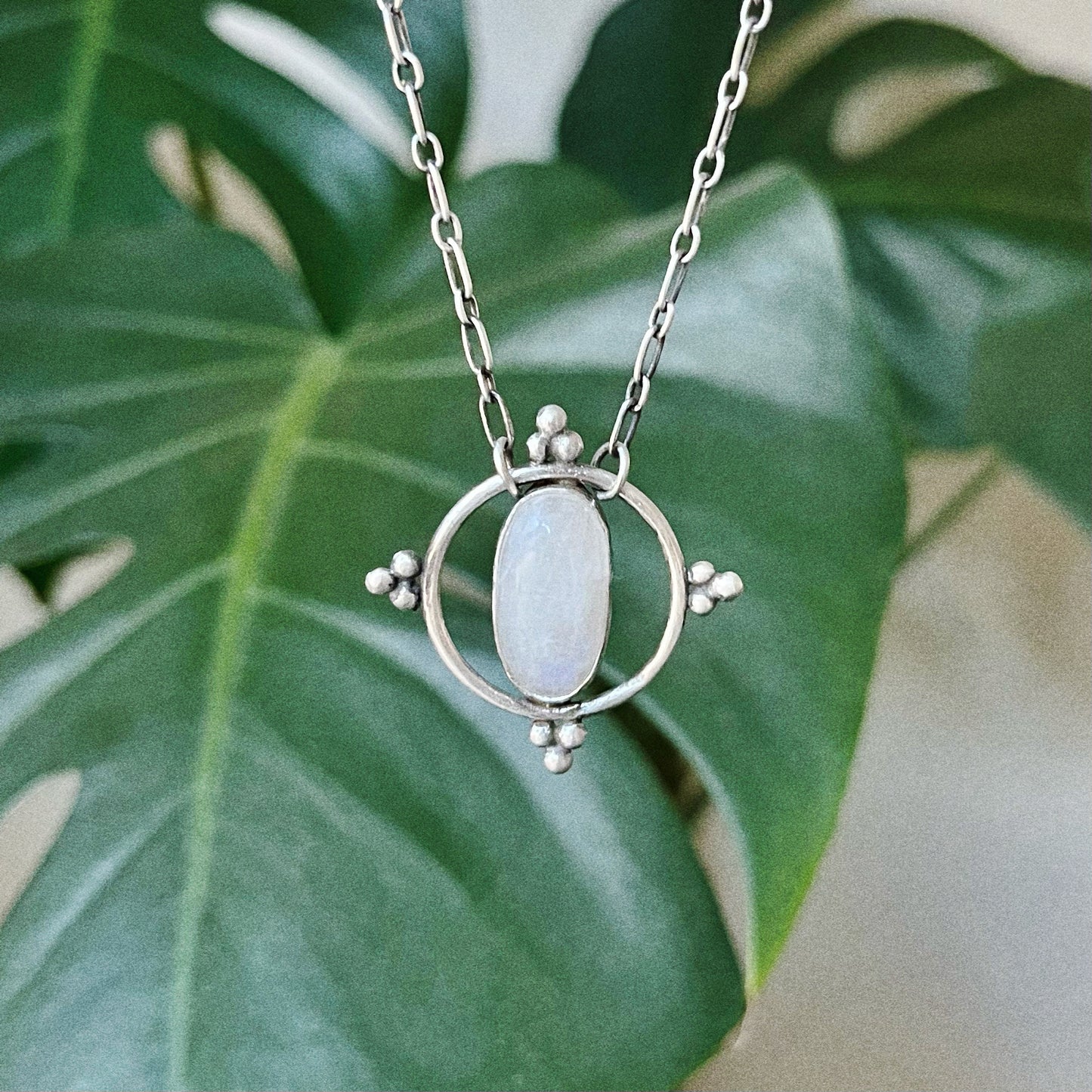 silver moonstone talisman