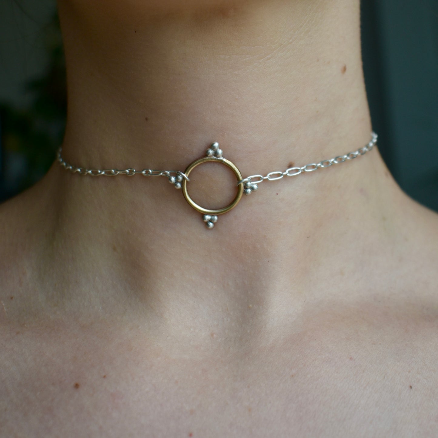 circle & dots charm necklace (small)