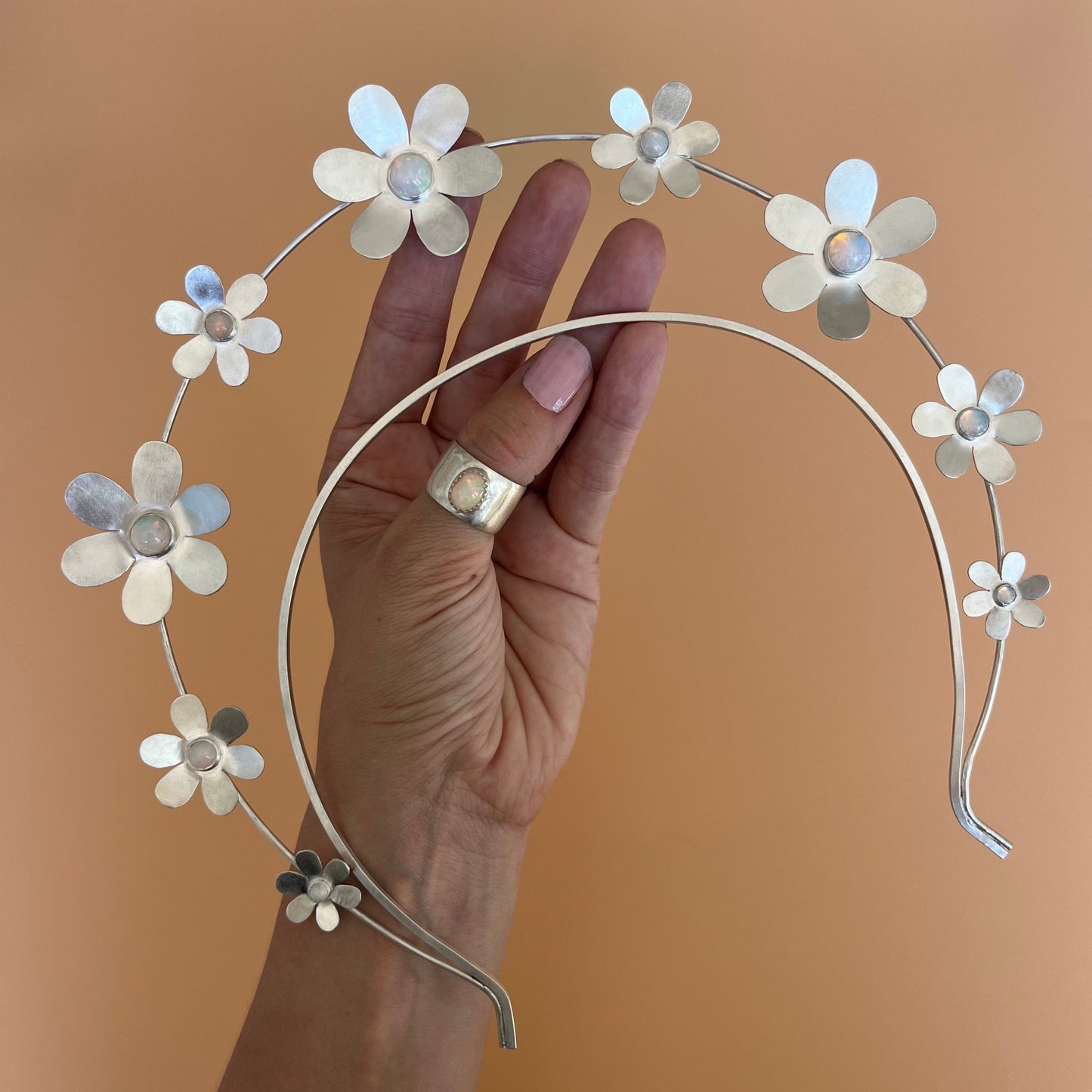 daisy baby halo crown