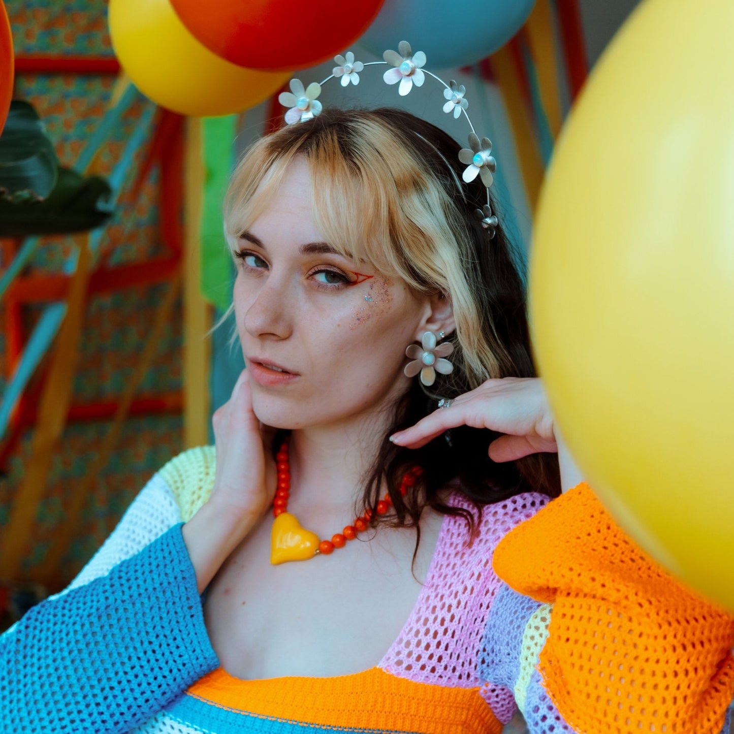 daisy baby halo crown