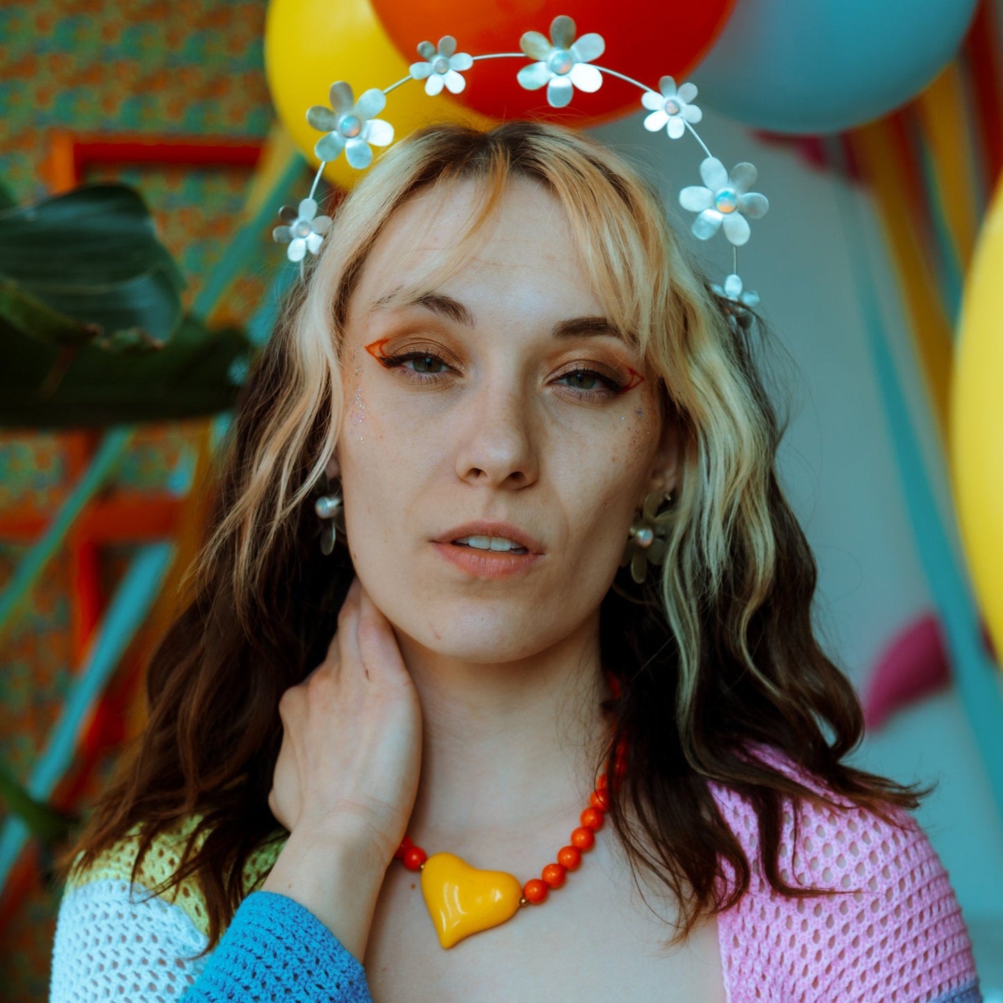daisy baby halo crown