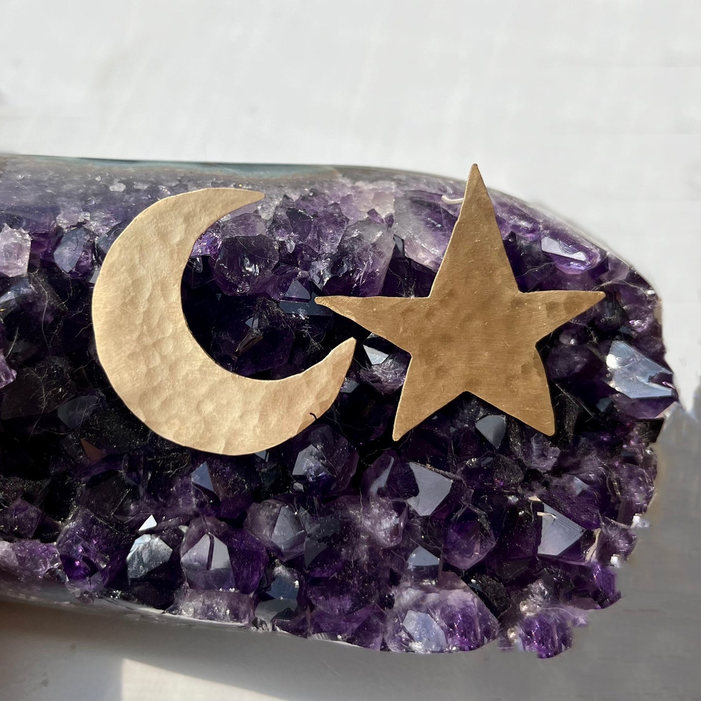 big star (& moon) stud earrings