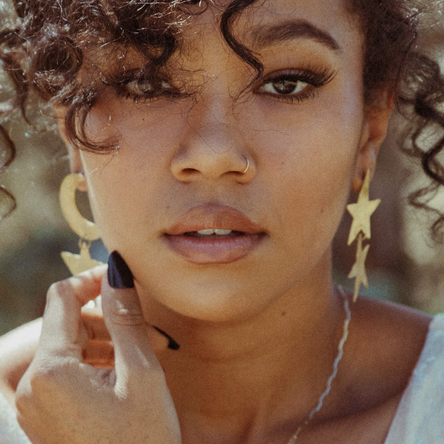 moon & star statement earrings - celestial statement earrings