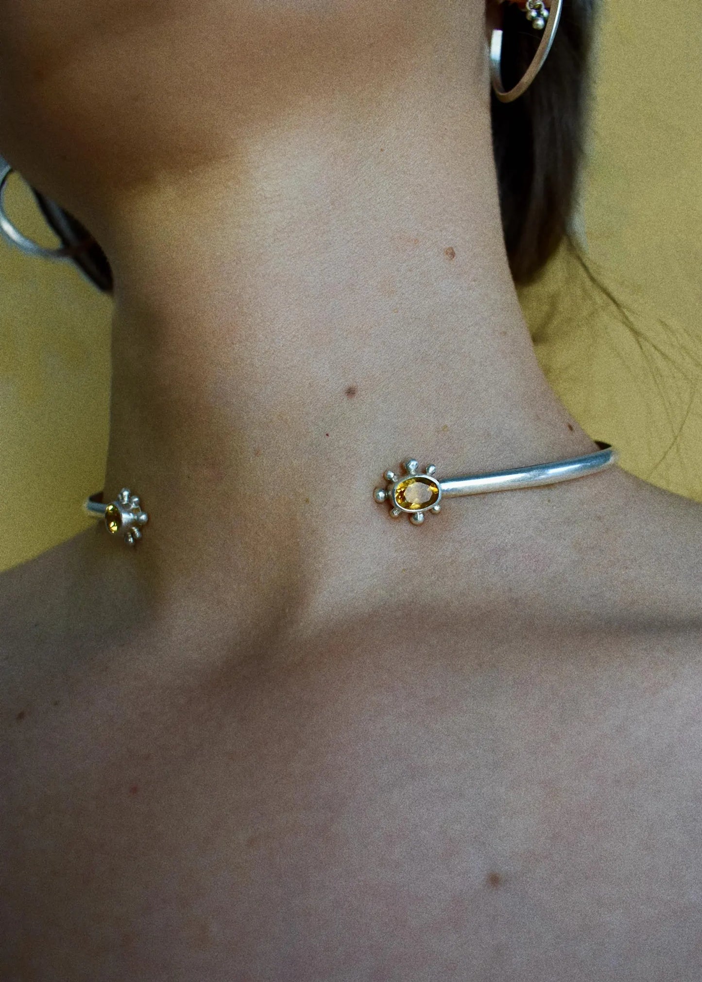 citrine choker cuff - 13in // 33cm length