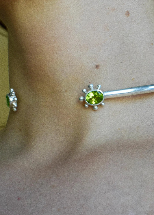 peridot choker cuff - 12in // 30.5cm length