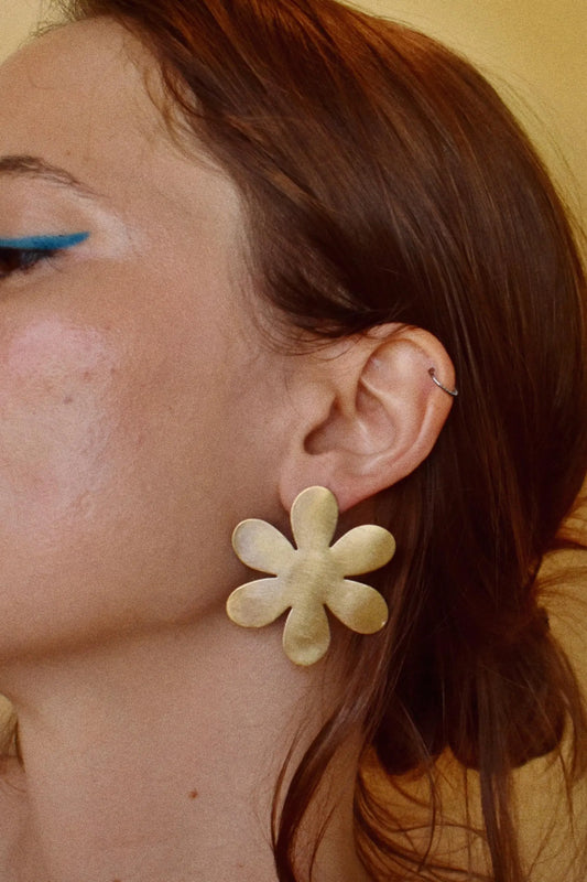 giant daisy earrings [gold or silver]