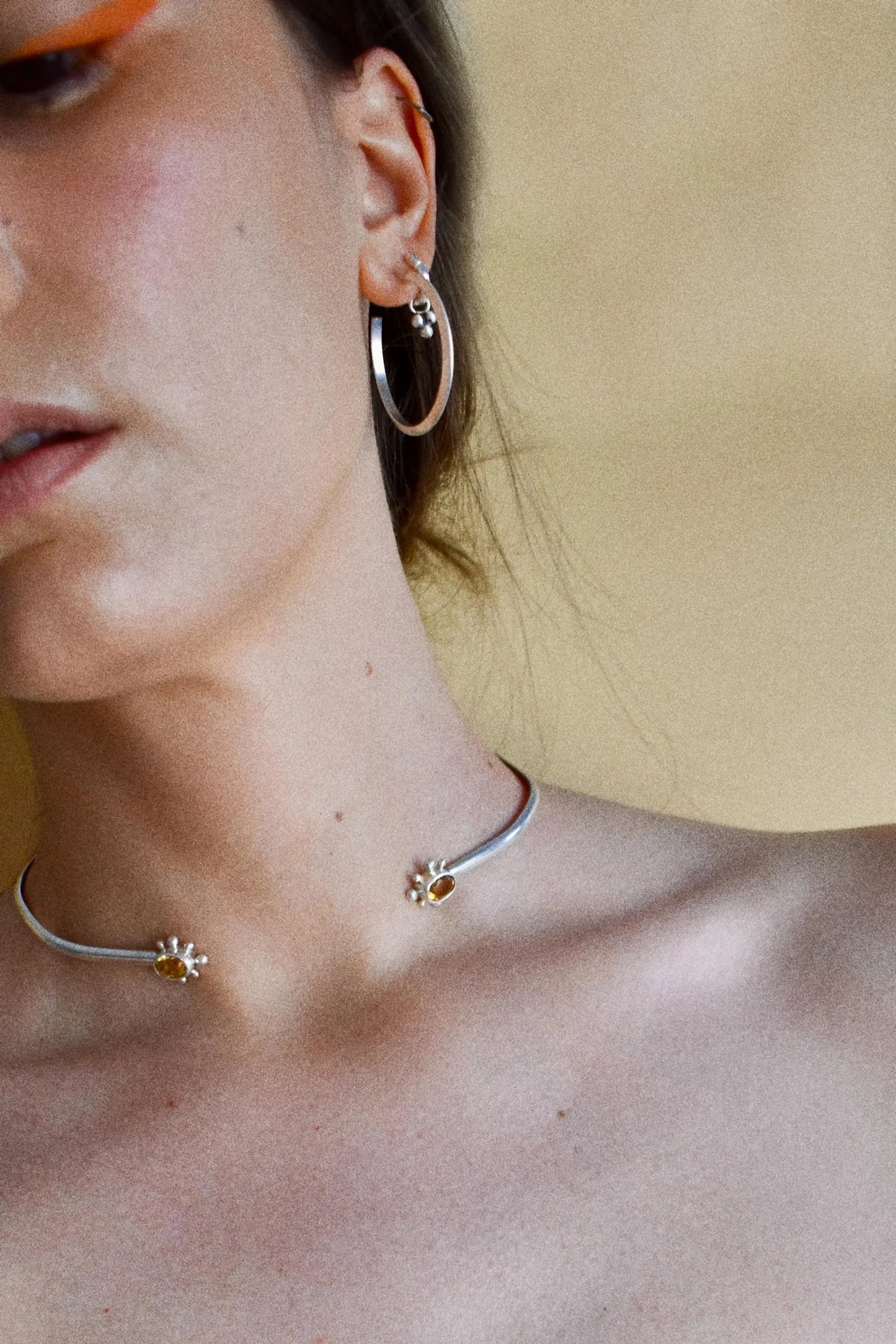 citrine choker cuff - 13in // 33cm length