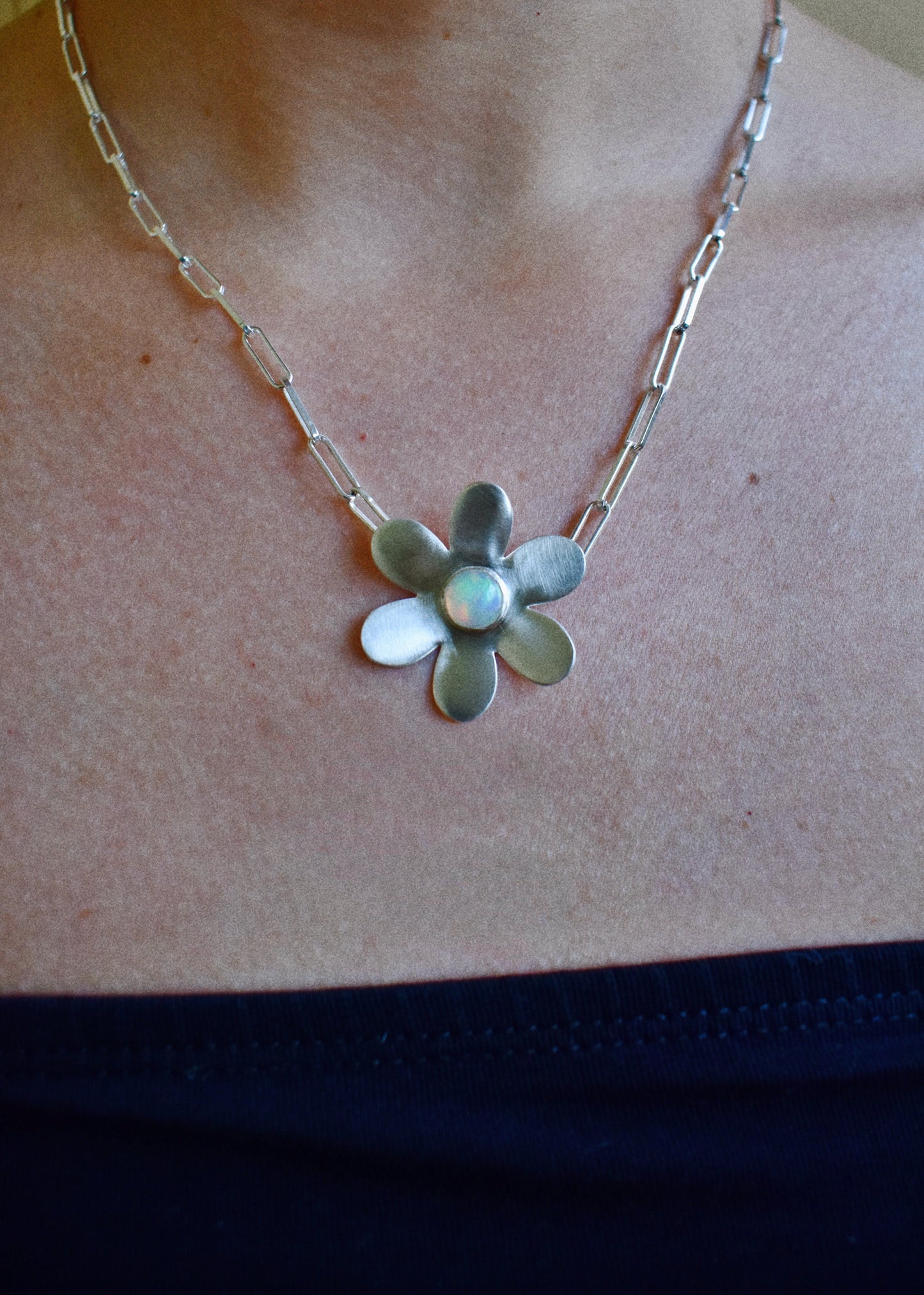 medium daisy opal necklace