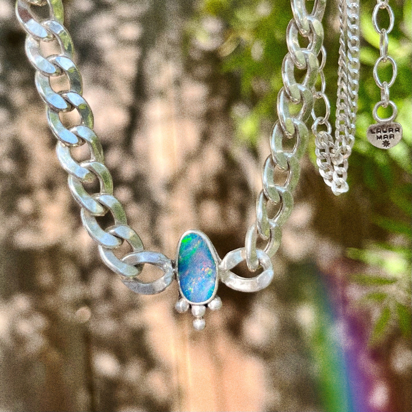 chunky australian opal necklace