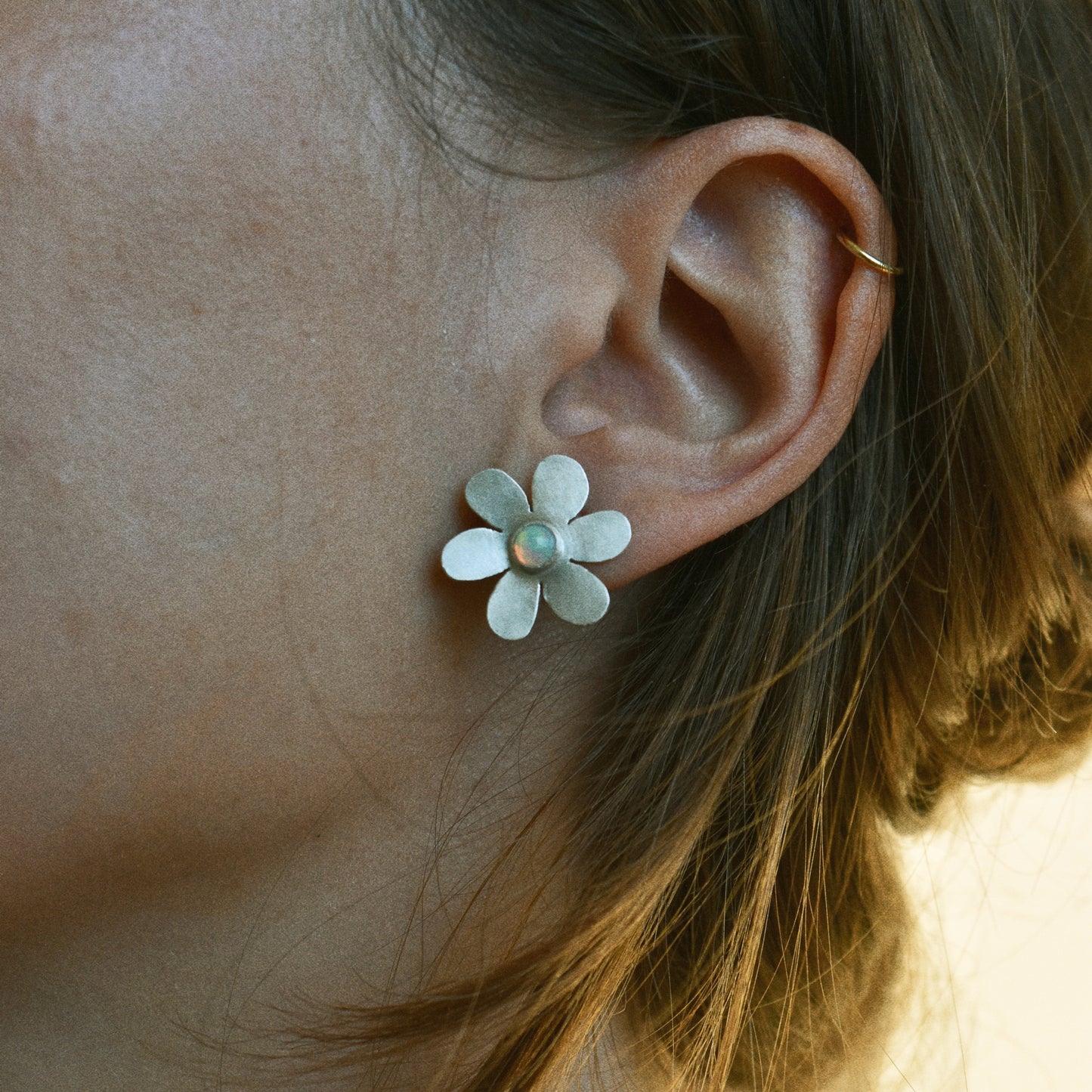daisy baby stud earrings