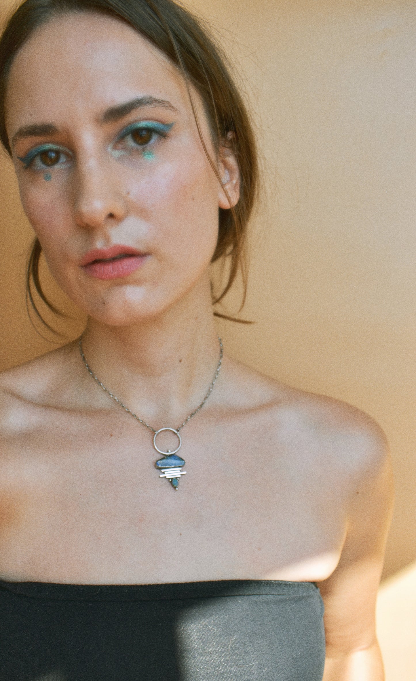 blue boulder opal talisman