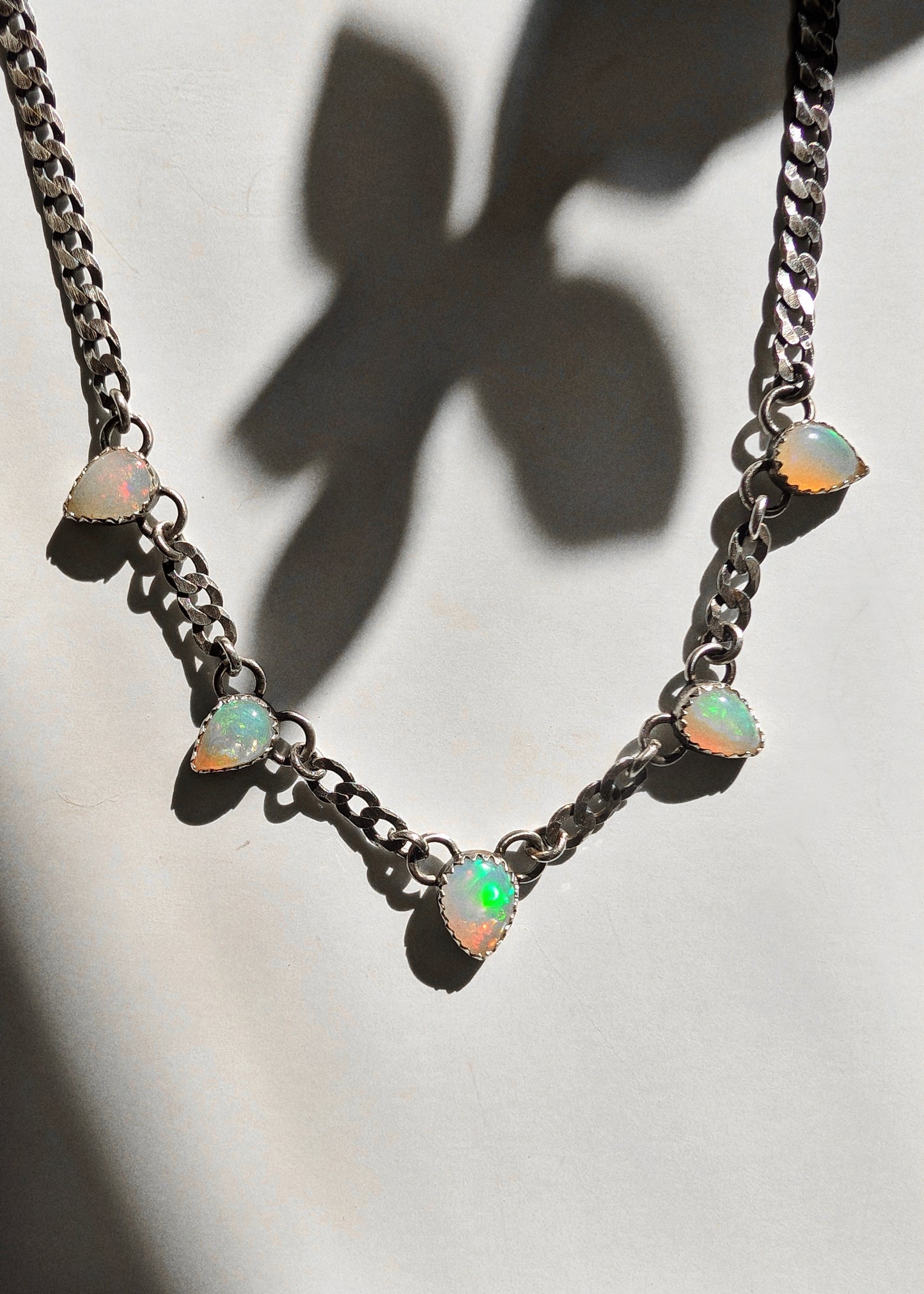 whimsical {opal, moonstone, onyx, labradorite, amethyst} choker necklace