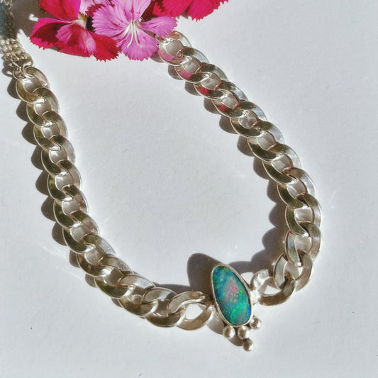 chunky australian opal necklace