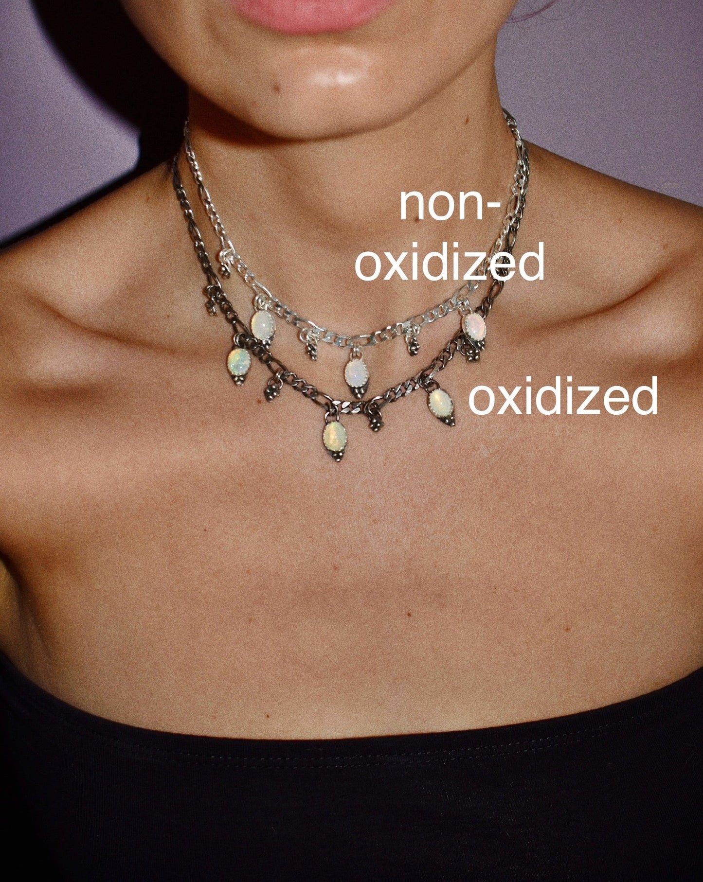 opal dots ᠅ choker necklace