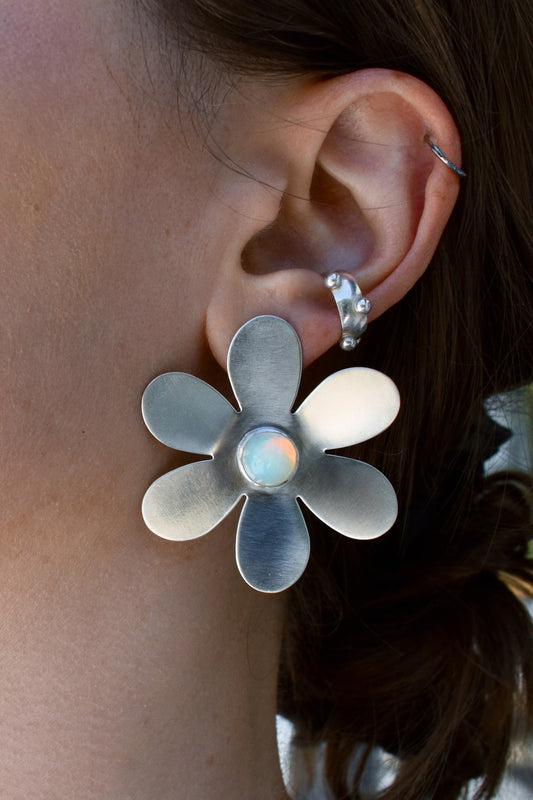 big daisy opal earrings