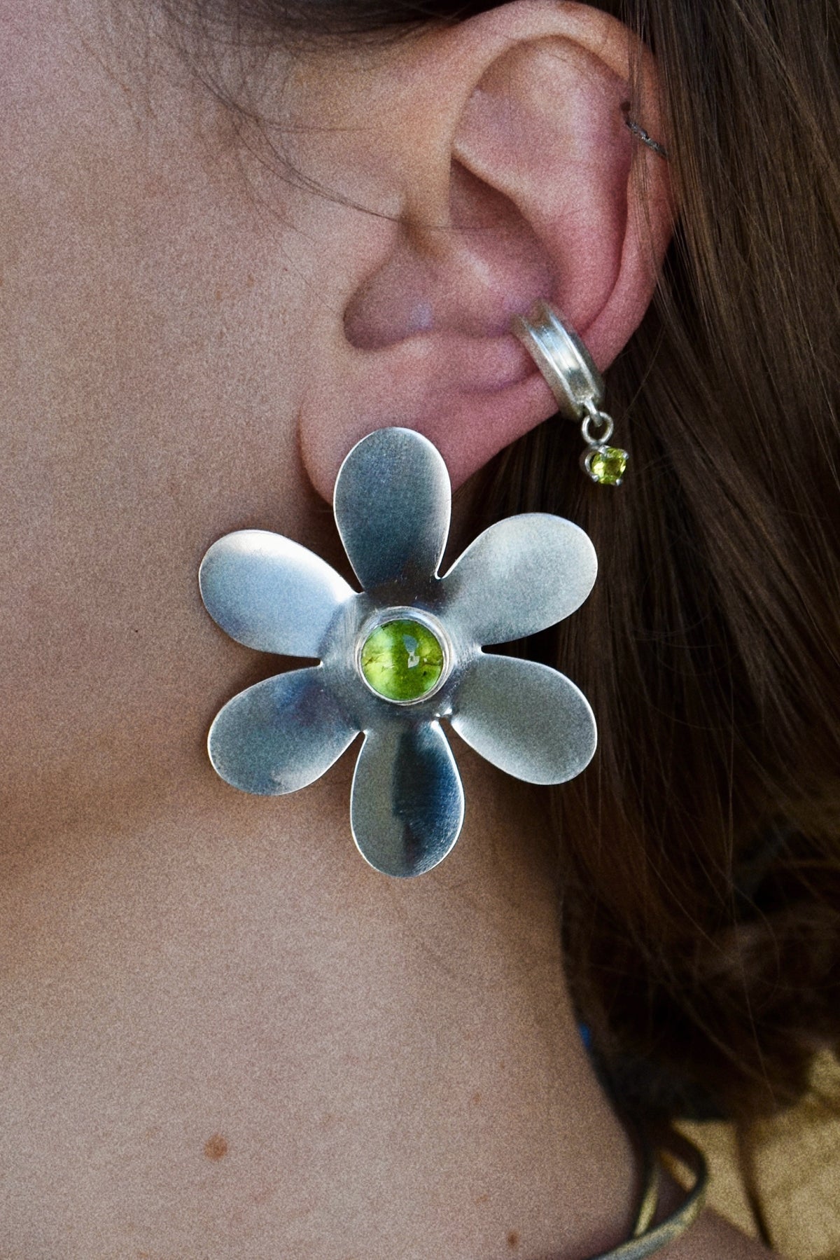 big daisy opal earrings