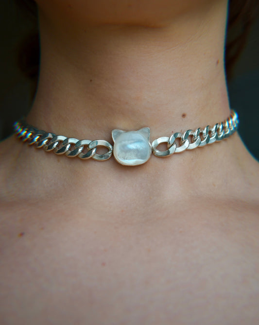kitty girl necklace