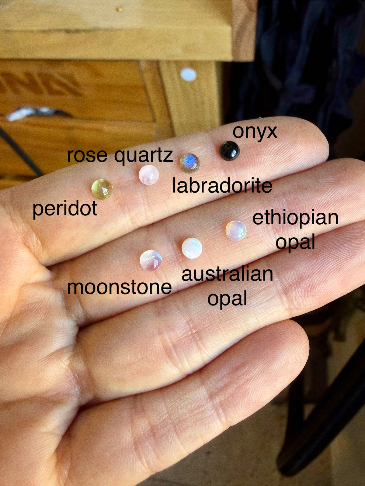 daisy opal hair pins