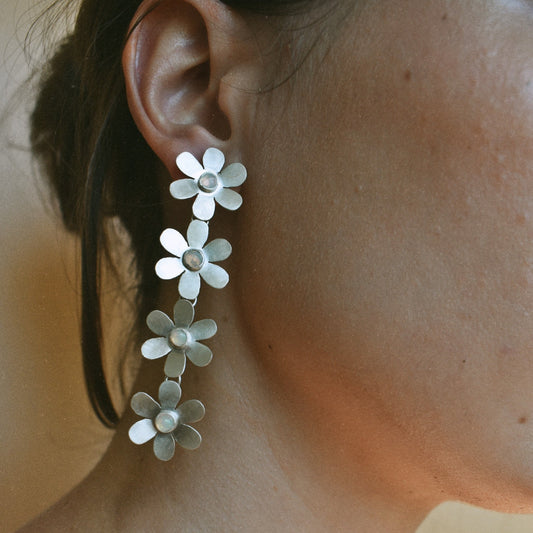 daisy dangle earrings