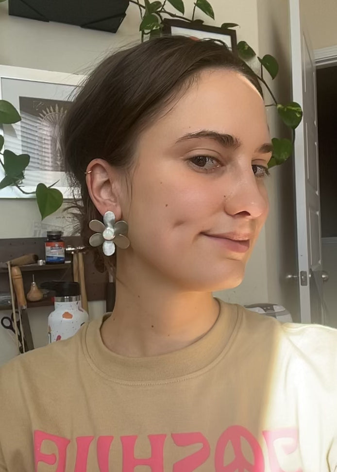 big daisy opal earrings – Laura Mar