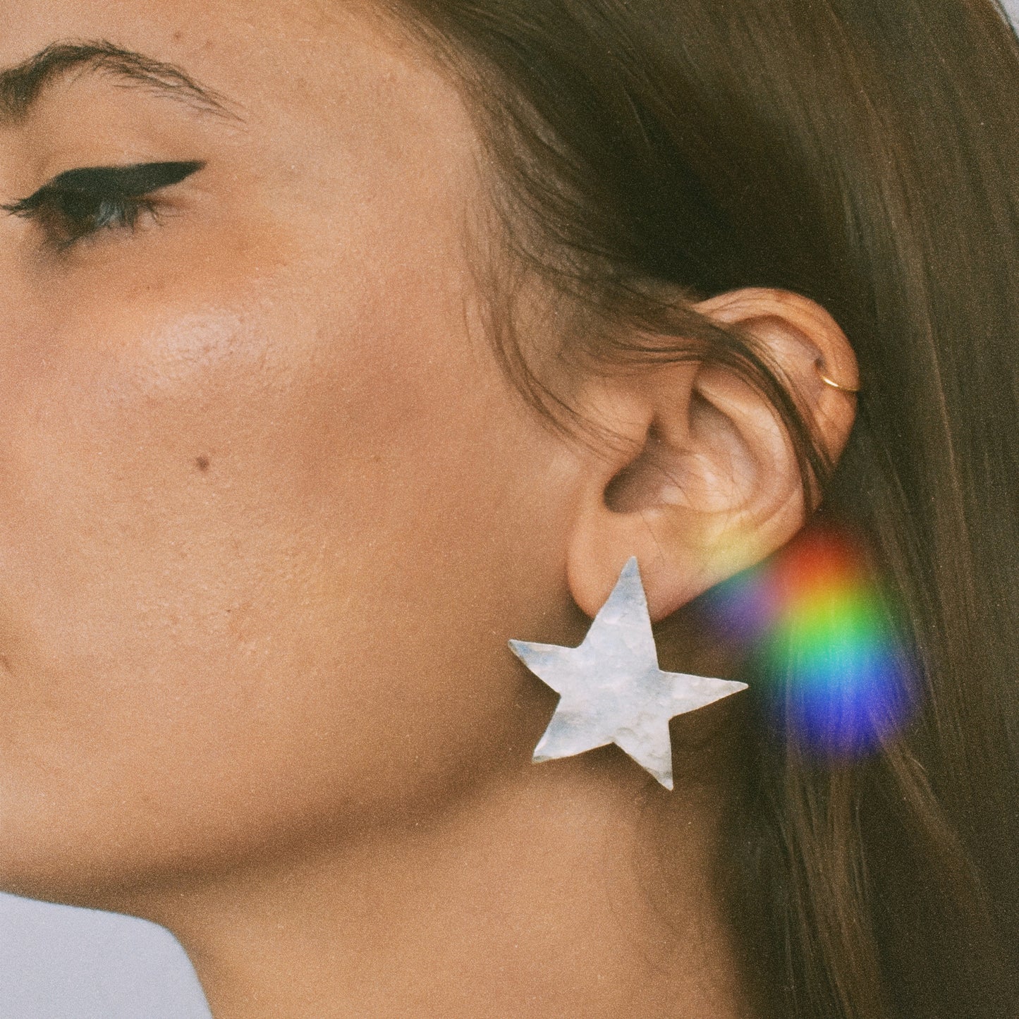 big moon & star earrings - starry night stud earrings