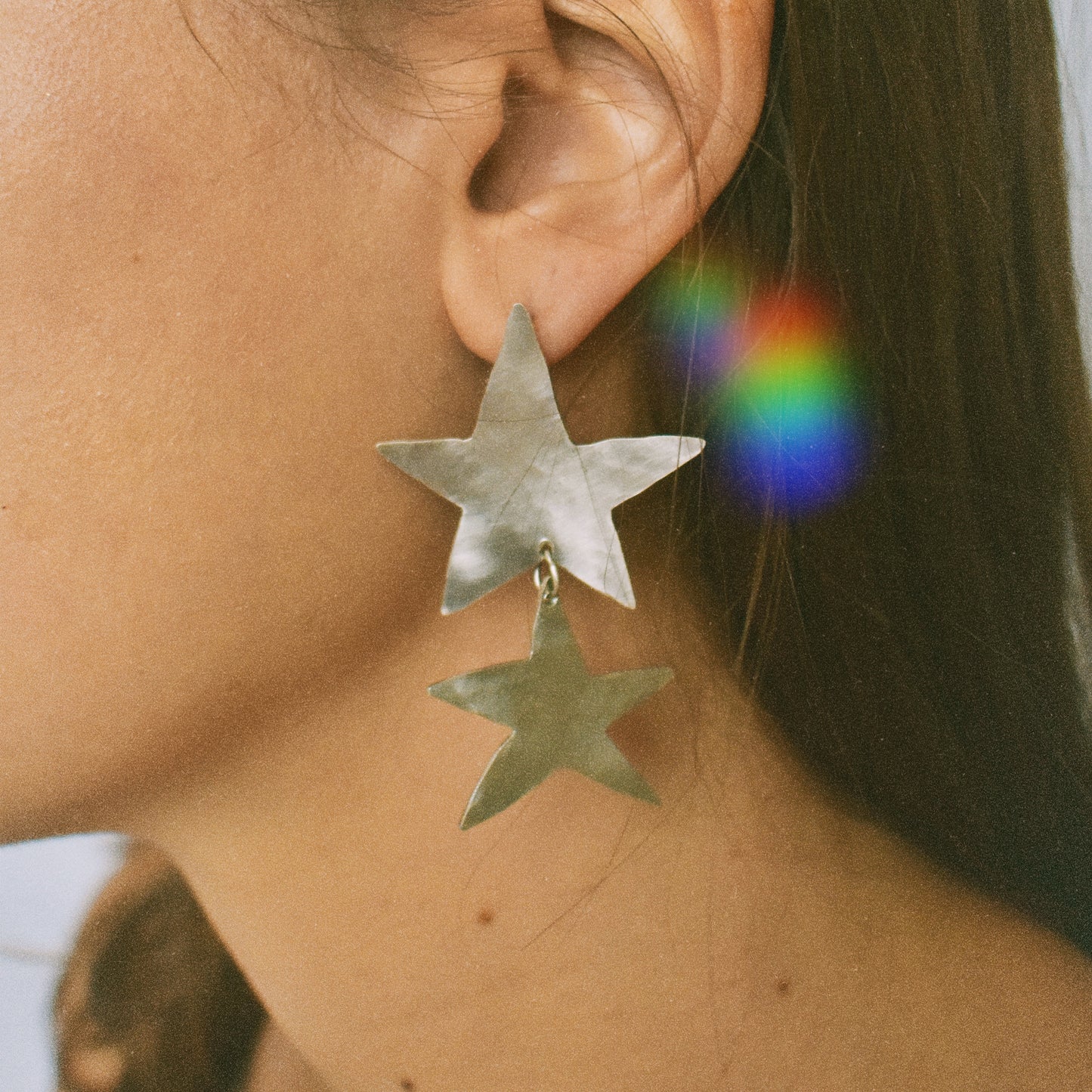 moon & star statement earrings - celestial statement earrings