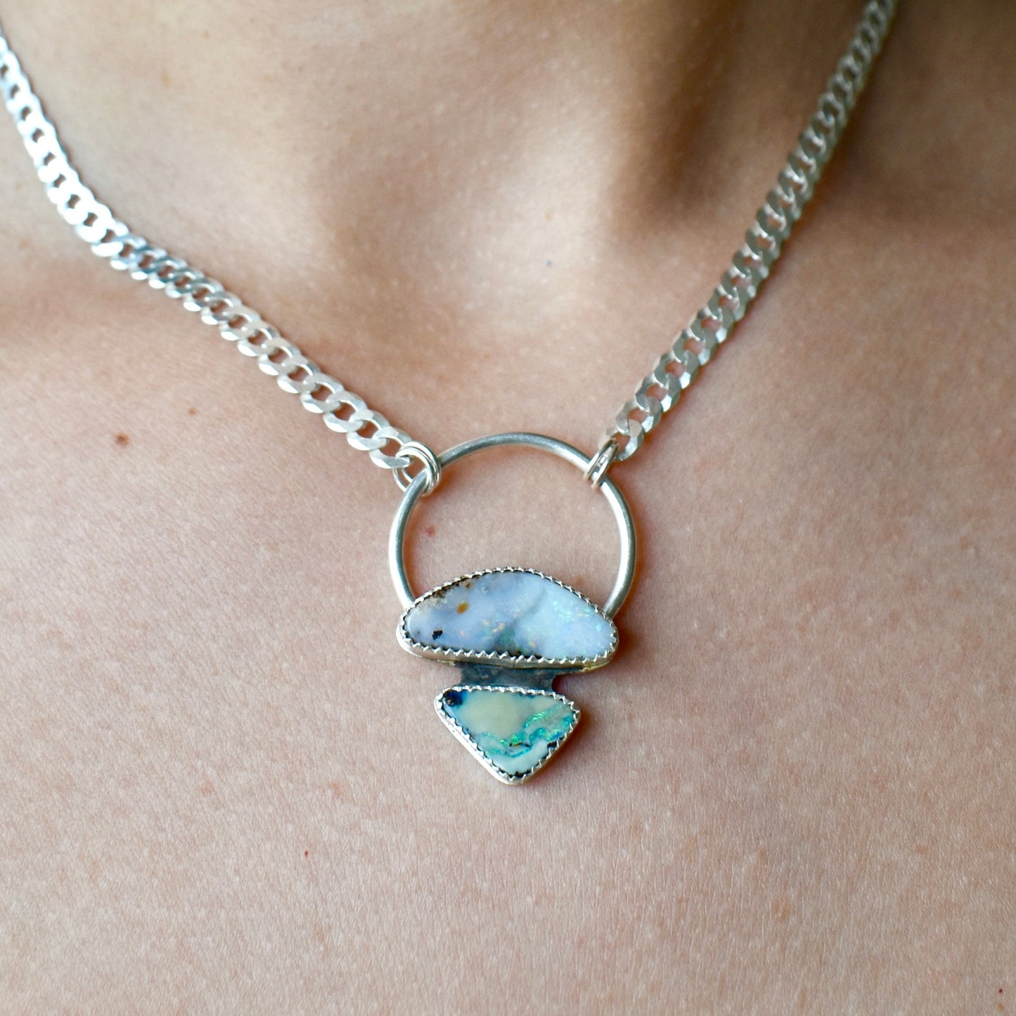 australian boulder opal gaia choker necklace