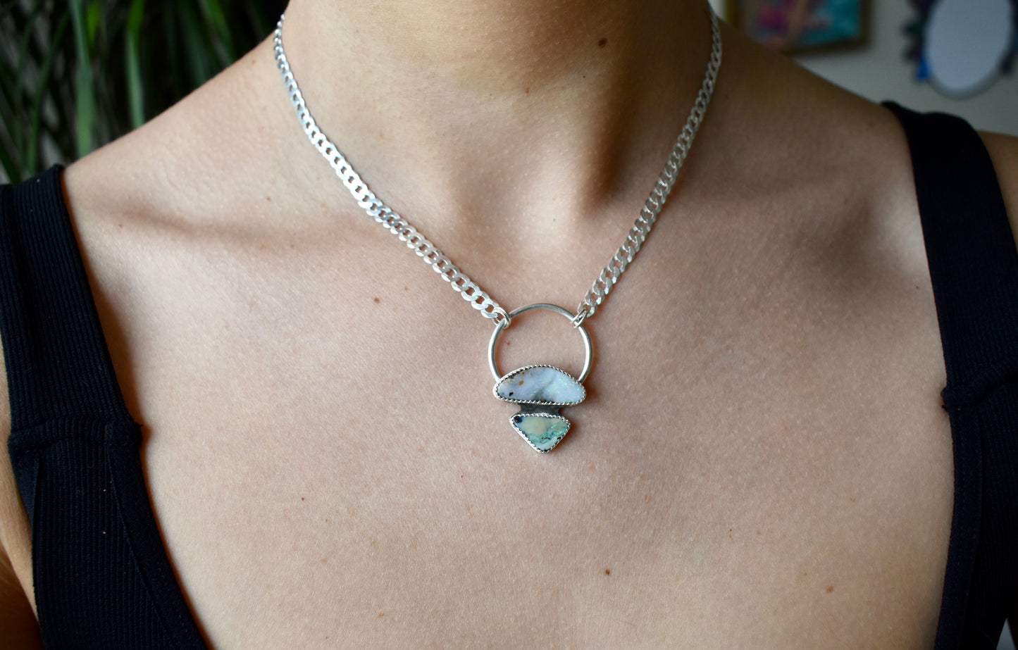 australian boulder opal gaia choker necklace