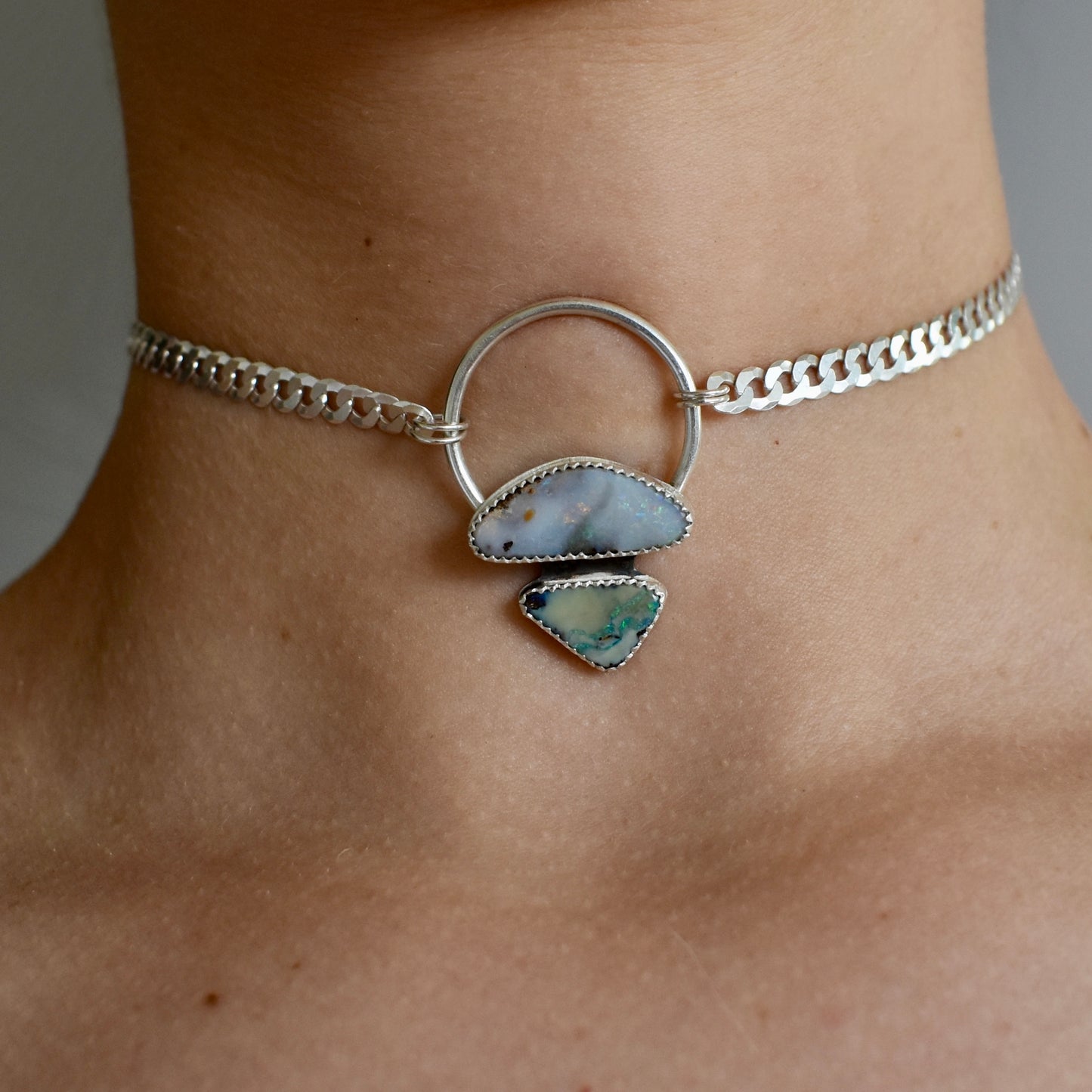 australian boulder opal gaia choker necklace