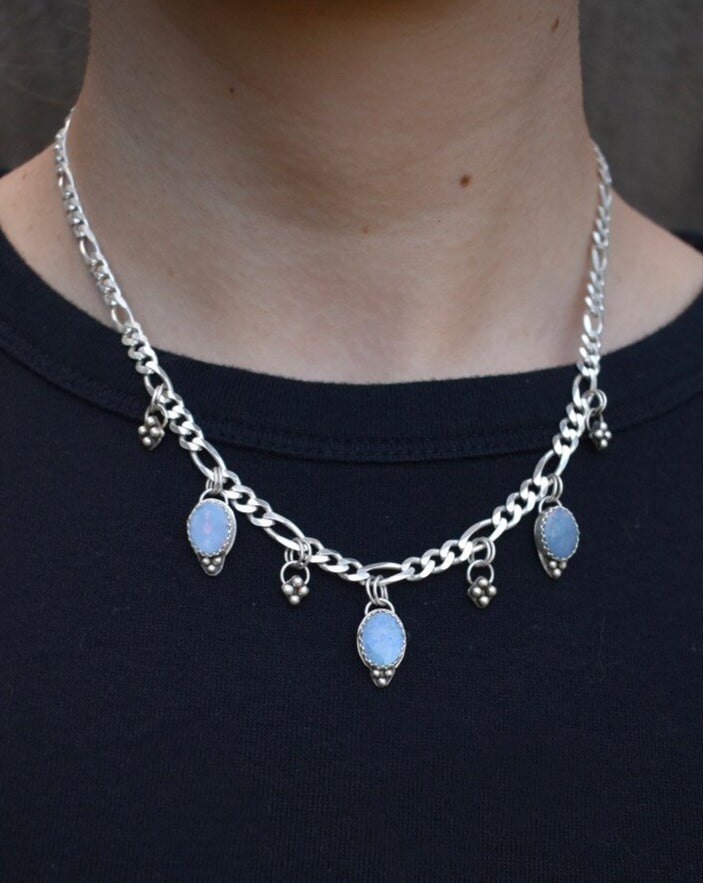 australian opal dots ᠅ choker necklace